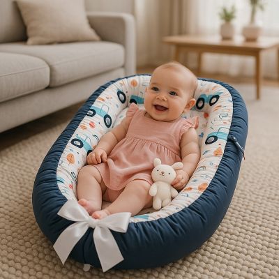 nid-pour-bebe-bleu-confortable-léger