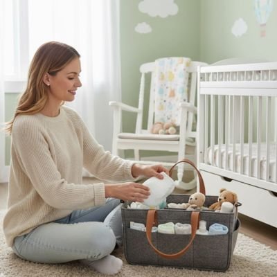 Panier rangement bébé avec séparateurs