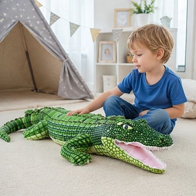 Peluche crocodile pour garçon