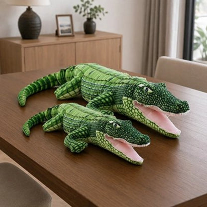 Peluche crocodile vert