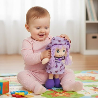 poupée de chiffon enfant mauve
