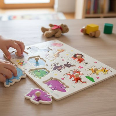 Puzzle bois éveille pour enfant