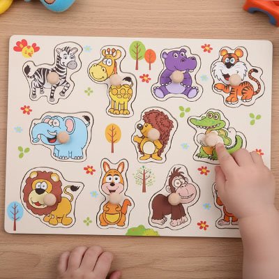 Puzzle bois stimulation des sens