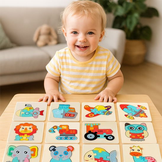 Puzzle en bois-concentration