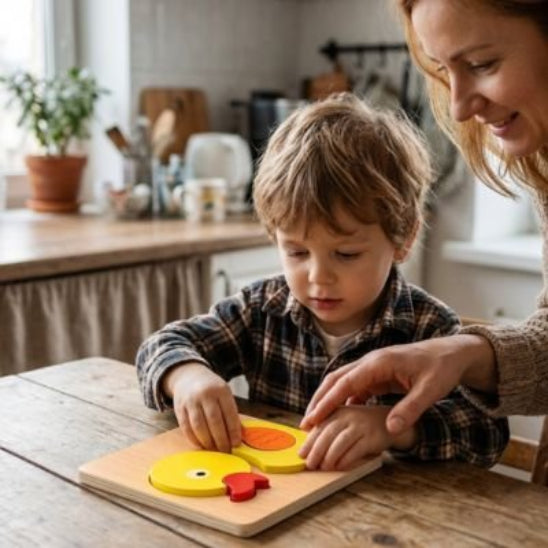 Puzzle enfant poussin-jaune