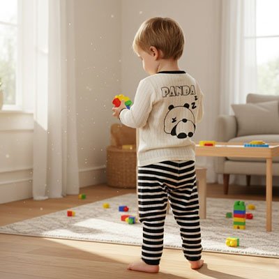 Pyjama bebe blanc et noir