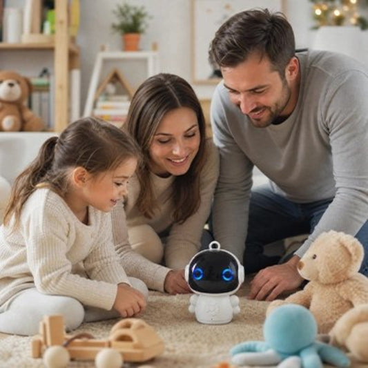 toute la famille s'amusent avec Robot jouet IA 