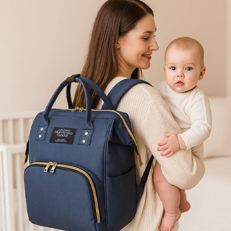 Sac a langer bleu-foncé