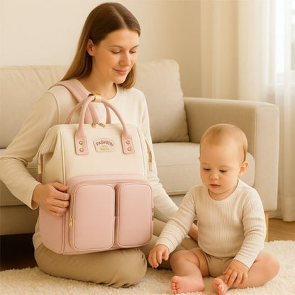 Sac a langer rose et blanc