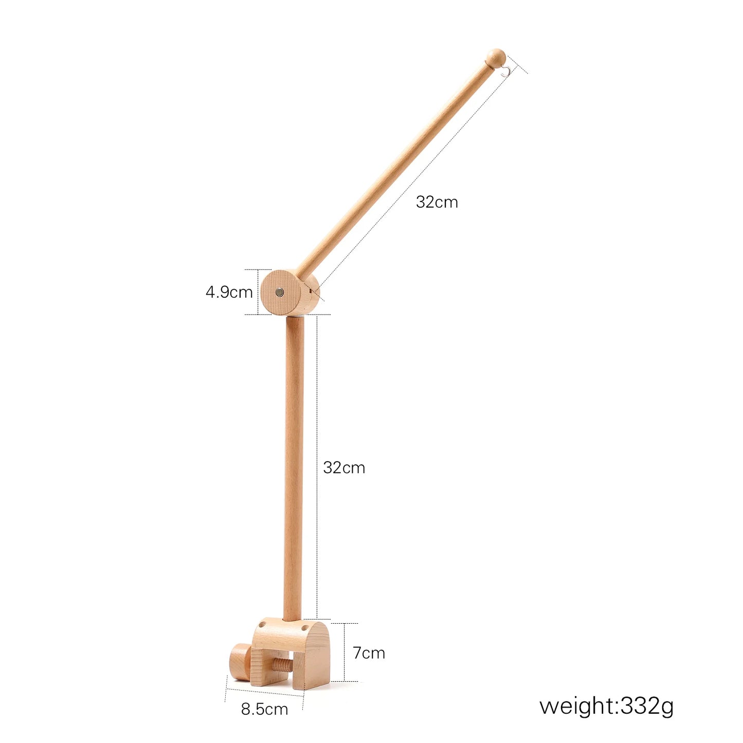 support mobile bébé en bois
