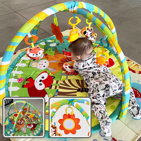 tapis-d_éveil-avec-bébé-avec-animaux-