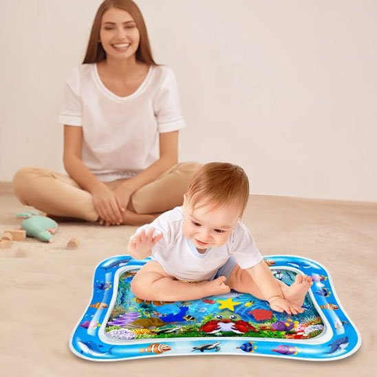 Tapis d'eau bebe bleu
