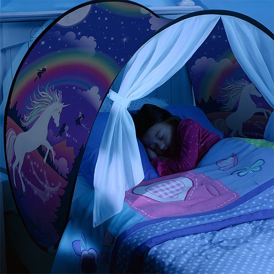 Tente enfant avec dessin arc en ciel