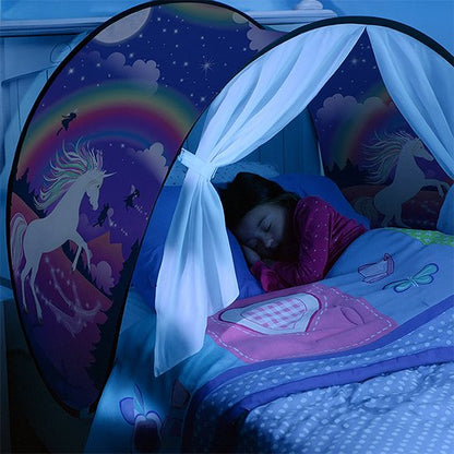 Tente enfant avec dessin arc en ciel