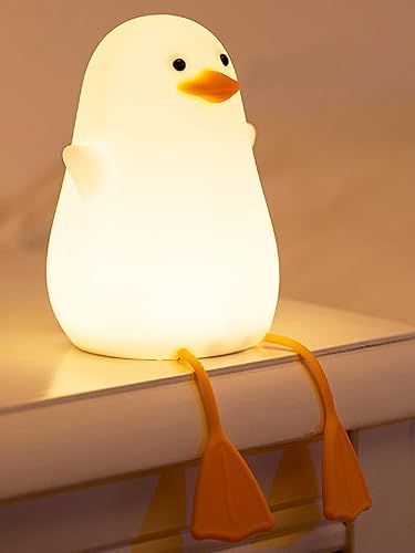 veilleuse-bébé-canard-allumée-sur-table