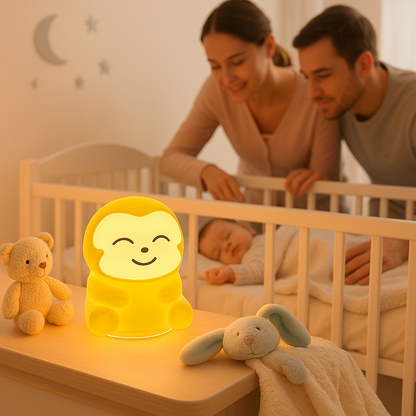 Veilleuse bebe singe -rechargeable USB –Douceur, lumière apaisante et sécurité pour bébé