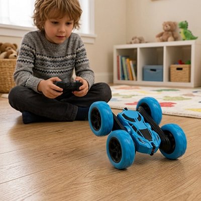 Voiture télécommandée enfant bleu noir