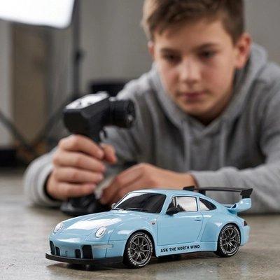 Voiture télécommandée enfant bleu