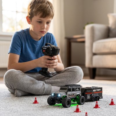 Voiture télécommandée enfant avec remorquage