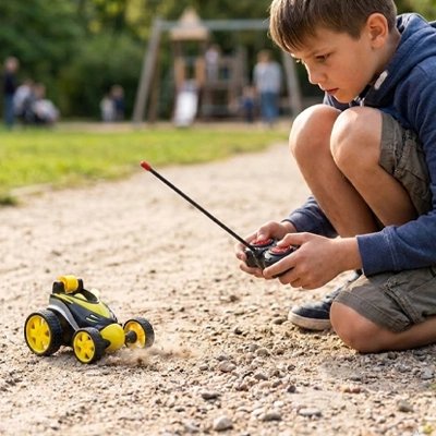 Voiture télécommandée enfant jaune noir